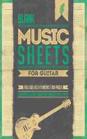 Blank Music Sheets For Guitar: 8.5x11 Guitar Tablature Notebook - Poster Cover [Green Theme]