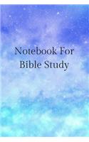 Notebook for Bible Study: Journal with Religious Quotes 6x9 90 pages.