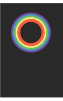 Rainbow Circle Notebook 120 Pages Journal Minimal Retro Style