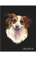 Sketchbook: Cute Papillon - 110 Pages (8.5"x11") Blank Paper for Drawing, Painting, Doodling & Writing, Gift for Dog Lovers and Pet Owners - Cute Dog Sketchbook(12 Cute Dog Sketchbook)