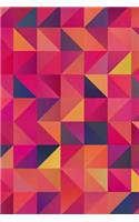 Diabetic Log Book: Portable Blood Glucose Chart, Daily Diary - Small Notebook - Red Orange Abstract