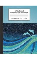 Wide Ruled Composition Notebook - 100 Sheets, 200 Pages