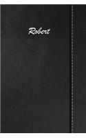 Robert: Personalized Name Simulated Leather Notebook Journal Diary Sketchbook with Lined Pages