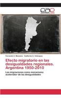 Efecto migratorio en las desigualdades regionales. Argentina 1950-2010