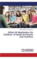 Effect Of Meditation On Children