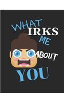 What Irks Me About You - Let It All Out: Stress Relief - Anger management - Expressive Therapies - Valentines Gift - Stress Relief Gifts