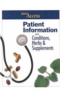 Quick Access Patient Information on Conditions, Herbs & Supplements