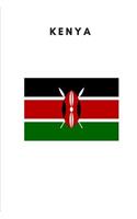 Kenya: Country Flag A5 Notebook to write in with 120 pages