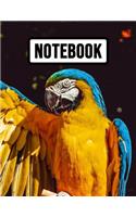 Notebook: Big 300 page Parrot Journal / Sketchbook, A4 Extra Large for Business, School And Daily Use (College Ruled, 8,5 x 11)