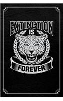 Extinction Is Forever: Cheetah Conservation Wildlife Animal Journal Blank Lined Notebook