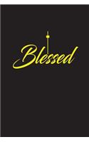 blessed: Christian 6x9 100 blank lined church journal notebook