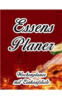 Essensplaner: Sehr großer praktischer Planer - Mit Einkaufsliste - Buch für 52 Wochen - Schöner hochglanz Einband - wie DIN A4