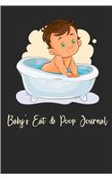 Baby's Eat & Poop Journal: Record Daily Feeding: Time, Amount, Duration, Diapers Perfect for New Parents or Nannies: Cute Child in Bathtub