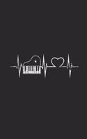 Piano Heartbeat: Dotted Bullet Notebook - Music Instrument Gift For Keyboardist