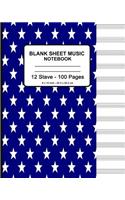 Blank Sheet Music Notebook
