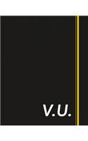 V.U.: Classic Monogram Lined Notebook Personalized With Two Initials - Matte Softcover Professional Style Paperback Journal Perfect Gift for Men and Women