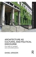 Architecture as Cultural and Political Discourse: Case Studies of Conceptual Norms and Aesthetic Practices