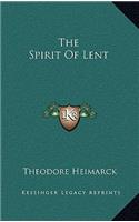 The Spirit of Lent