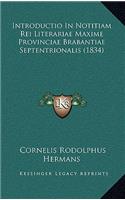 Introductio in Notitiam Rei Literariae Maxime Provinciae Brabantiae Septentrionalis (1834)