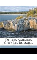 De Lois agraires chez les Romains