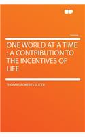 One World at a Time: A Contribution to the Incentives of Life