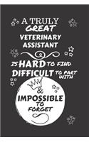 A Truly Great Veterinary Assistant Is Hard To Find Difficult To Part With & Impossible To Forget