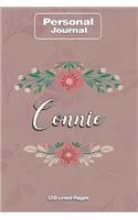 Connie Notebook Journal Personal Diary Personalized Name 120 pages Lined (6x9 inches) (15x23cm)