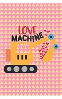 Love Machine - Cute Blackhole Digging Up Hearts, Valentine Notebook Gift for Lovers