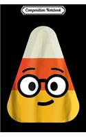 Composition Notebook: Candy Corn Emoji Nerd Geek Halloween Gif Journal/Notebook Blank Lined Ruled 6x9 100 Pages
