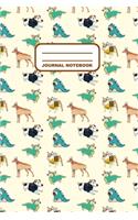 Journal Notebook: Notebook, Journal, Or Diary - Dogs Pattern Cover Design - 110 Blank Lined Pages - 6" X 9" - Matte Finished Soft Cover