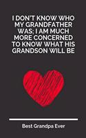 I Don't Know Who My Grandfather Was; I Am Much More Concerned To Know What His Grandson Will Be: 100 Pages 6'' x 9'' Lined Writing Paper For Grandpa - Perfect Gift For Grandpa