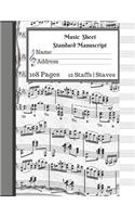 Music Sheet Standard Manuscript -108 Pages 12 Staffs - Staves: Music Sheet Paper