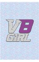 Vision Board Planner Diary Notebook 1-Year Calendar: V8 Girl -- 6"x9" Lined Journal 120-Pages