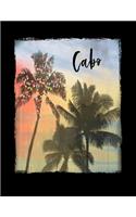 Cabo: Mexican Holiday Christmas Feliz Navidad Notebook With Lined Wide Ruled Paper For Taking Notes. Stylish Tropical Travel Journal Diary 8.5 x 11 Inch S