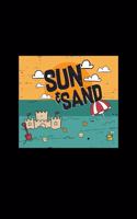 Sun & Sand: 6x9 sandcastle - blank with numbers paper - notebook - notes
