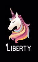 Liberty: Personalized Custom Name Unicorn Themed Monthly 2020 Planner (Calendar, To Do List, Monthly Budget, Grocery List, Yearly Financial Goals) Gift for G