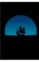 Sailing Ship Against the Moon Journal: 150 page lined notebook/diary