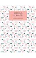 Weekly Planner Twenty Nineteen: 2019 Dated Weekly Planner with to Do Notes & Inspirational Quotes - Flowery Pattern