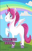 Unicorn Diary: 6 X 9 Unicorn Diary Pretty Notebook with Beautiful Unicorn Cover