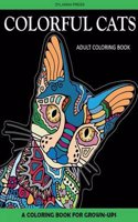 Colorful Cats Adult Coloring Book