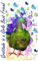 Gratitude is a Girl's best Friend Purple and Green Peacock