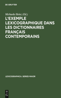 L'Exemple Lexicographique Dans Les Dictionnaires Français Contemporains