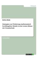 Strategien zur Förderung mathematisch hochbegabter Kinder in der ersten Klasse der Grundschule: (German)