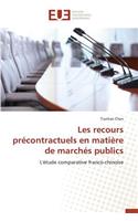 Les Recours Précontractuels En Matière de Marchés Publics