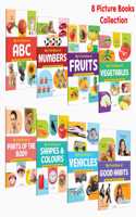My First Picture Book Collection For Early Learning : Essential Book Of All In One, Early childhood learning books With 8 Topics, birthday gifts for Children best friend