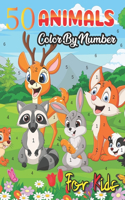 50 Animals Color by Number for Kids