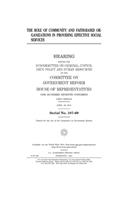 The role of community and faith-based organizations in providing effective social services