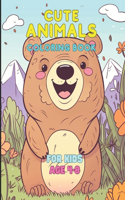 Cute animals coloring book