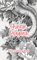 Chinese Dragons Adult Coloring Book Grayscale Images By TaylorStonelyArt