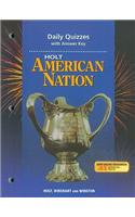 Holt American Nation Daily Quizzes with Answer Key